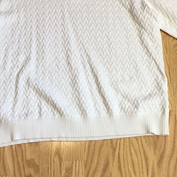 NWT White sweater with a basket weave design in size 3 XL any STUDIO WORKS - Picture 6 of 13